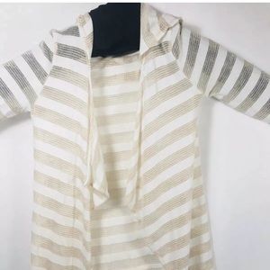 Unique Needle and thread hooded cardigan. Gold